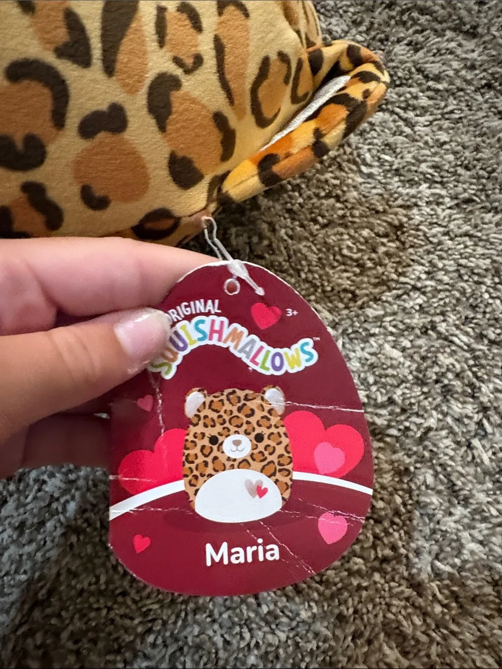 Squishmallows Leopard Maria Plush - Cream, Amber & Black